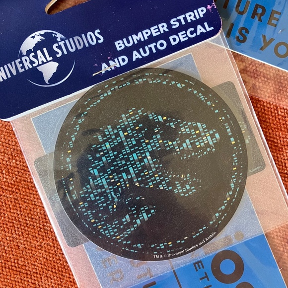 Universal Studios Jurassic World Park BioSyn Genetics Dinosaur Bumper Sticker - Picture 2 of 3